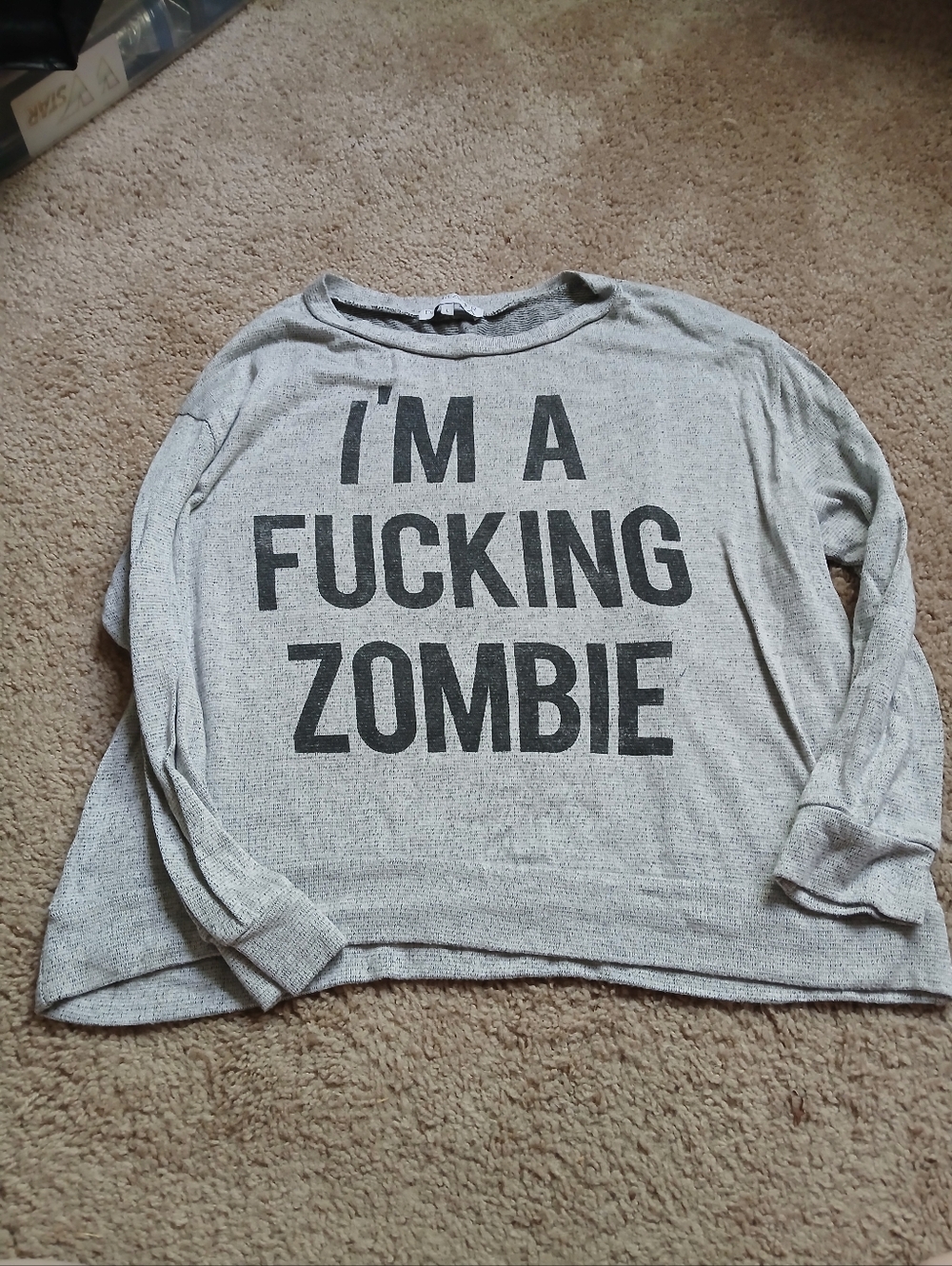 I'm A Zombie Long Sleeve Shirt - Picture 1 of 2